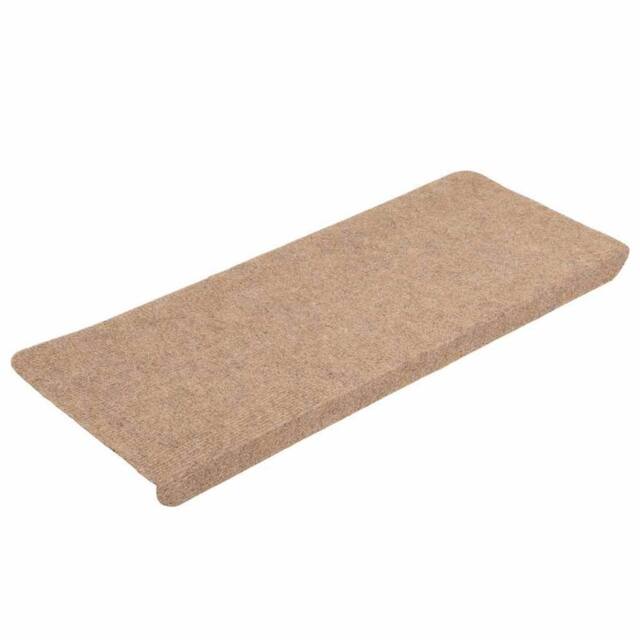 Berkfield Home Stair Mats Self-adhesive 15 pcs 65x24.5x3.5 cm Beige - Size: Medium - image 1