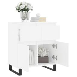 Berkfield Home Sideboard White 60x35x70 cm Engineered Wood - Size: 60 x 35 x 70 cm - thumbnail 4