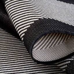 THE RUGS Outdoor Indoor Bordered Garden Patio Rug Weather Resistant in Black - Size: 240 cm x 340 cm - thumbnail 4