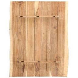 Berkfield Home Table Top Solid Acacia Wood 80x(50-60)x3.8 cm in Brown - thumbnail 3