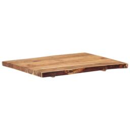 Berkfield Home Table Top Solid Acacia Wood 80x(50-60)x3.8 cm in Brown - thumbnail 9