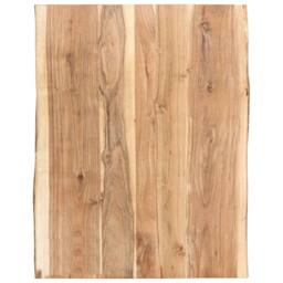 Berkfield Home Table Top Solid Acacia Wood 80x(50-60)x3.8 cm in Brown - thumbnail 2