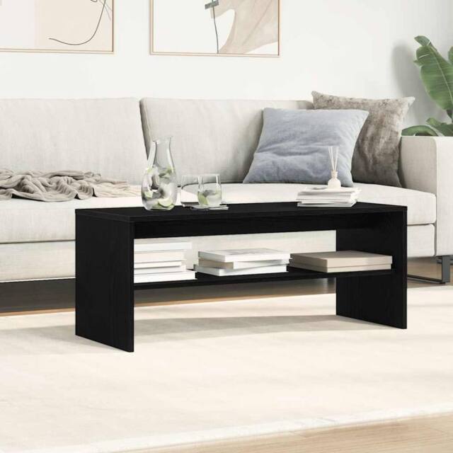 Berkfield Home TV Cabinet Black Oak 100x40x40 cm Engineered Wood - Size: 100 x 40 x 40 cm - image 1