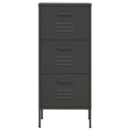 Berkfield Home Storage Cabinet Anthracite 42.5x35x101.5 cm Steel in Black - thumbnail 3