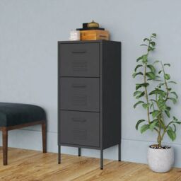 Berkfield Home Storage Cabinet Anthracite 42.5x35x101.5 cm Steel in Black