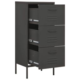 Berkfield Home Storage Cabinet Anthracite 42.5x35x101.5 cm Steel in Black - thumbnail 6