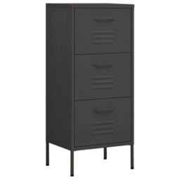 Berkfield Home Storage Cabinet Anthracite 42.5x35x101.5 cm Steel in Black - thumbnail 2