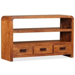Berkfield Home TV Cabinet Solid Wood Acacia 90x30x55 cm in Brown - Size: 90 x 30 x 55 cm - thumbnail 2