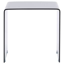 Wyld and Coco Nest of 2 Black Tempered Glass Side Tables - Rectangular Minimalist - thumbnail 6