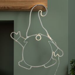 Samuel Alexander Hanging Christmas Gonk Silhouette with 205 White LEDs - thumbnail 8