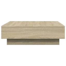 Berkfield Home Durable Coffee Table Sonoma Oak 90x90x28 cm Engineered Wood in Light Tan - Size: 90 x 90 x 28 cm - thumbnail 5