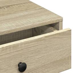 Berkfield Home Durable Coffee Table Sonoma Oak 90x90x28 cm Engineered Wood in Light Tan - Size: 90 x 90 x 28 cm - thumbnail 8