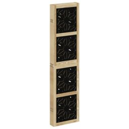 Berkfield Home Room Divider 6 Panels Brown & Black Solid Wood Paulownia - thumbnail 5