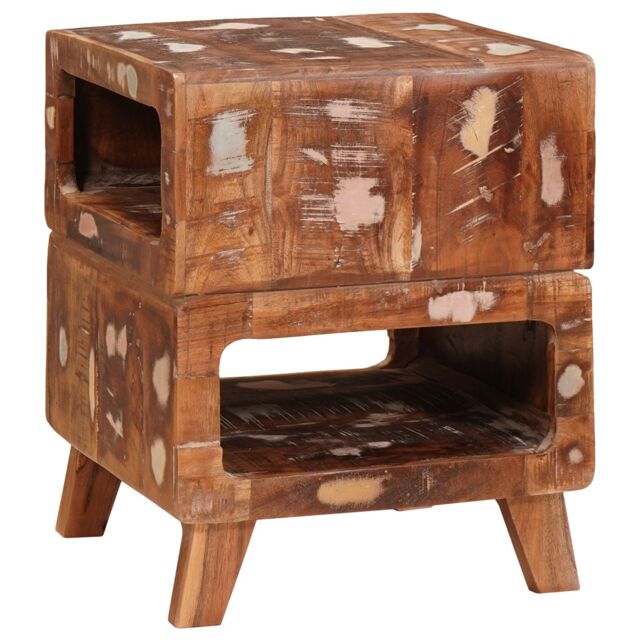 Berkfield Home End Tables Multicolour 40 x 40 x 49 cm Solid reclaimed wood - image 1