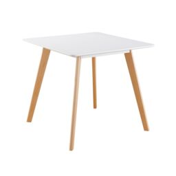 Home Source Trinity Table & 4 Penny Chairs Dining Set White Top Wooden Legs in Navy - thumbnail 3