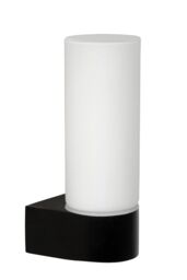 Lucide 'JESSE' Dimmable Stylish Decorative Bathroom Glass Wall Light 1xG9 in Black - thumbnail 2