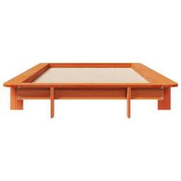 Berkfield Home Modern Bed Frame without Mattress Wax Brown 90x190 cm Single Soli - thumbnail 4