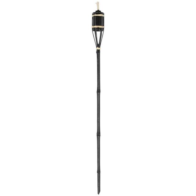 SPETLEK 6x 113cm Bamboo Garden Torches Black for Outdoor Paraffin - Size: 6x 113 cm - image 1