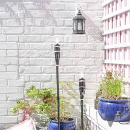 SPETLEK 6x 113cm Bamboo Garden Torches Black for Outdoor Paraffin - Size: 6x 113 cm - thumbnail 6