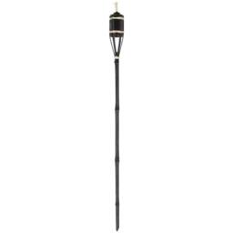 SPETLEK 6x 113cm Bamboo Garden Torches Black for Outdoor Paraffin - Size: 6x 113 cm
