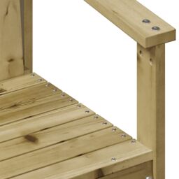 Berkfield Home 3 Piece Garden Lounge Set Impregnated Wood Pine in Brown - thumbnail 8