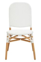 Orsina White Natural Rattan Dining Chair, Cane Dining Chair, Outdoor Rattan Chair, Sturdy Wood Dining Chair - thumbnail 7