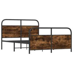 Berkfield Home Elegant Bed Frame Without Mattress 120x190 cm Small Double Smoked in Brown - thumbnail 1