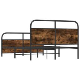 Berkfield Home Elegant Bed Frame Without Mattress 120x190 cm Small Double Smoked in Brown - thumbnail 7