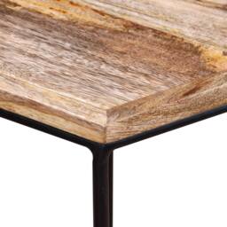 Berkfield Home Beautiful Coffee Table Solid Mango Wood 56x48x40 cm in Brown - Size: 56 x 48 x 40 cm - thumbnail 8