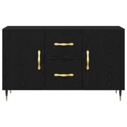 Berkfield Home Sideboard Black Oak 100x36x60 cm Engineered Wood - Size: 100 x 36 x 60 cm - thumbnail 7