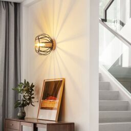 Pheashine Vintage & Black Cage Ceiling Light 19x16cm E27, Bulb Not Included - Size: 19x16 cm - thumbnail 7