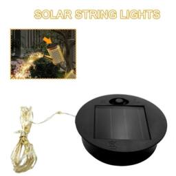 VOGREX Garden Solar Powered Replacement Round LED Light Box in Black - thumbnail 3