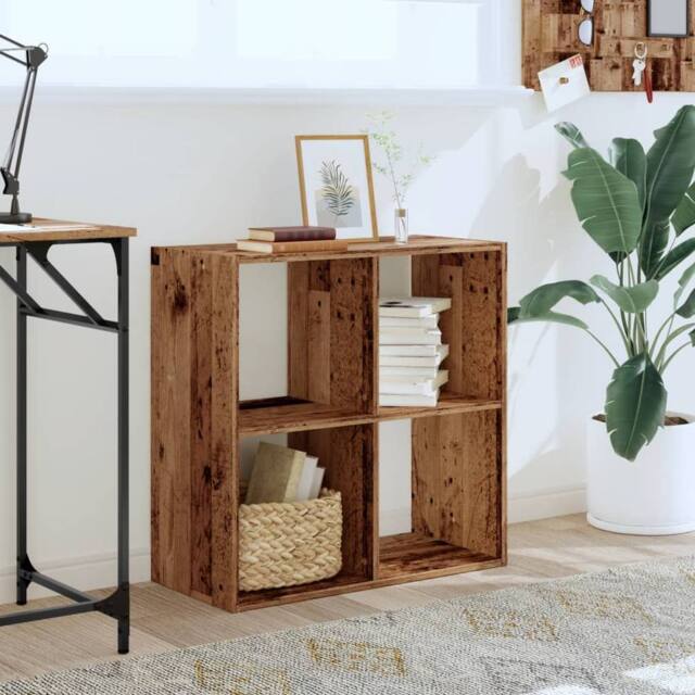 Berkfield Home Decorative Bookcase Old Wood 68.5x32x68.5 cm Engineered Wood in Brown - image 1