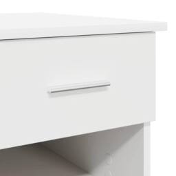 Berkfield Home Desk with Storage White 90x49.5x75 cm Engineered wood - thumbnail 9