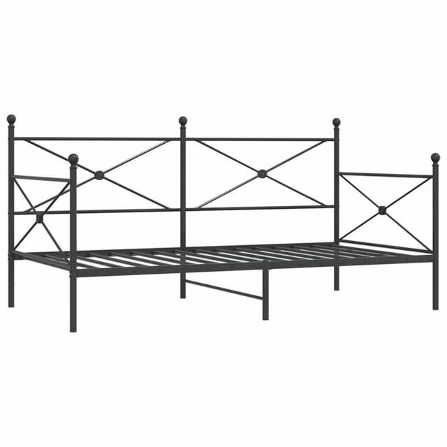 Berkfield Home Day Bed without Mattress Black 100x190 cm Steel - image 1