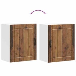 Berkfield Home Kitchen Wall Cabinet Lucca Old Wood Engineered Wood in Brown - thumbnail 9