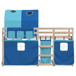 Berkfield Home Bunk Bed without Mattress Blue 90x190 cm Single Solid Wood Pine - thumbnail 5