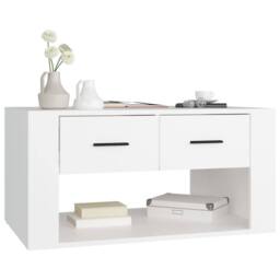 Berkfield Home Coffee Table White 80x50x40 cm Engineered Wood - Size: 80 x 50 x 40 cm - thumbnail 4