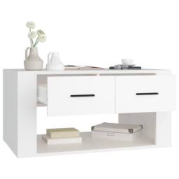 Berkfield Home Coffee Table White 80x50x40 cm Engineered Wood - Size: 80 x 50 x 40 cm - thumbnail 5