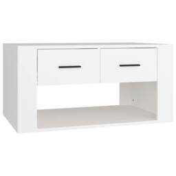 Berkfield Home Coffee Table White 80x50x40 cm Engineered Wood - Size: 80 x 50 x 40 cm - thumbnail 1