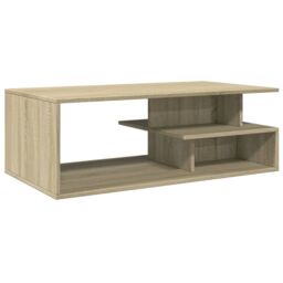 Berkfield Home Coffee Table Sonoma Oak 102x55x35 cm Engineered Wood in Brown - Size: 102 x 55 x 35 cm - thumbnail 2