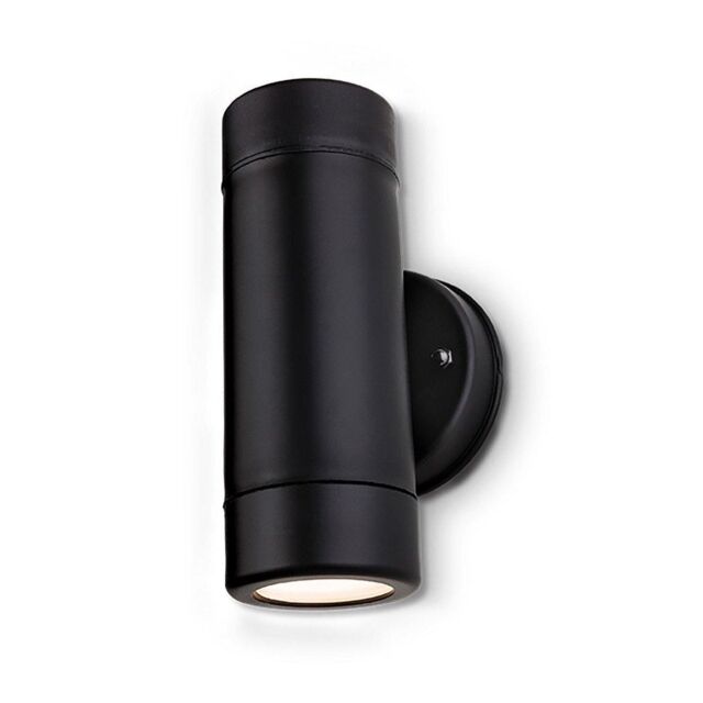 Netlighting Ravel 2 Light Outdoor Wall Light Black Resin IP44 GU10