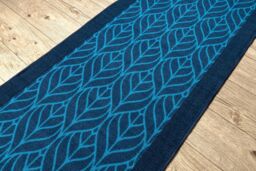 RugsX Anti-Slip Feathers Runner in Blue - Size: 57 cm x 280 cm - thumbnail 4