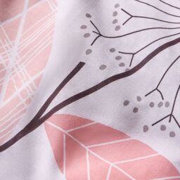 OHS Allium Check Duvet Cover with Pillowcase in Light Pink - Size: Double - thumbnail 6