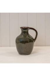 KDMD Green Ceramic Short Vase with Handle - thumbnail 1