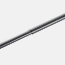 OHS Curtain Pole Extendable 16mm Metal Finnials Bow End Rod 120-220cm in Black - Size: 220 cm - thumbnail 3