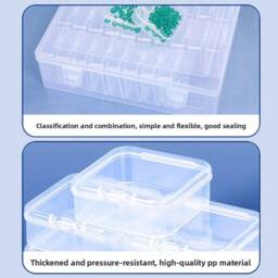 EONLION 30Pcs Bead Organizer BoxClear Storage Containers in Clear - Size: 500mm - thumbnail 4