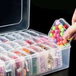 EONLION 30Pcs Bead Organizer BoxClear Storage Containers in Clear - Size: 500mm - thumbnail 3