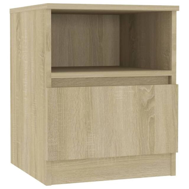 Berkfield Home Durable Bed Cabinets 2 pcs Sonoma Oak 40x40x50 cm Engineered Wood in Natural - Size: 40 x 40 x 50 cm - image 1