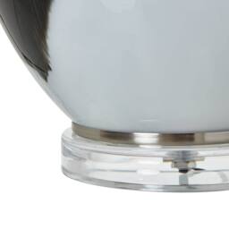 Sostter Grey Ombre Glass Table Lamp with Linen Shade in Charcoal - thumbnail 5